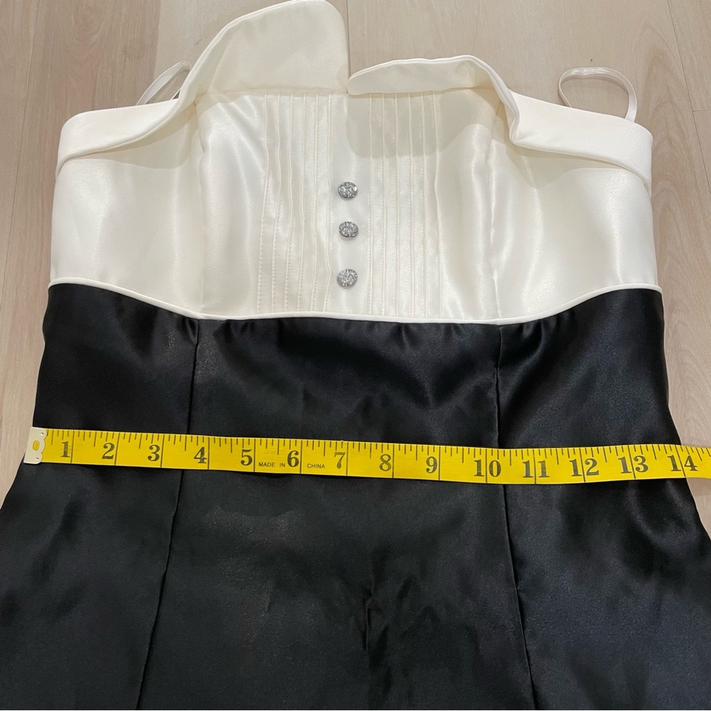 Jessica McClintock for Gunne Sax Vintage Tuxedo Formal Dress Prom Vintage Size 7 - Picture 12 of 15